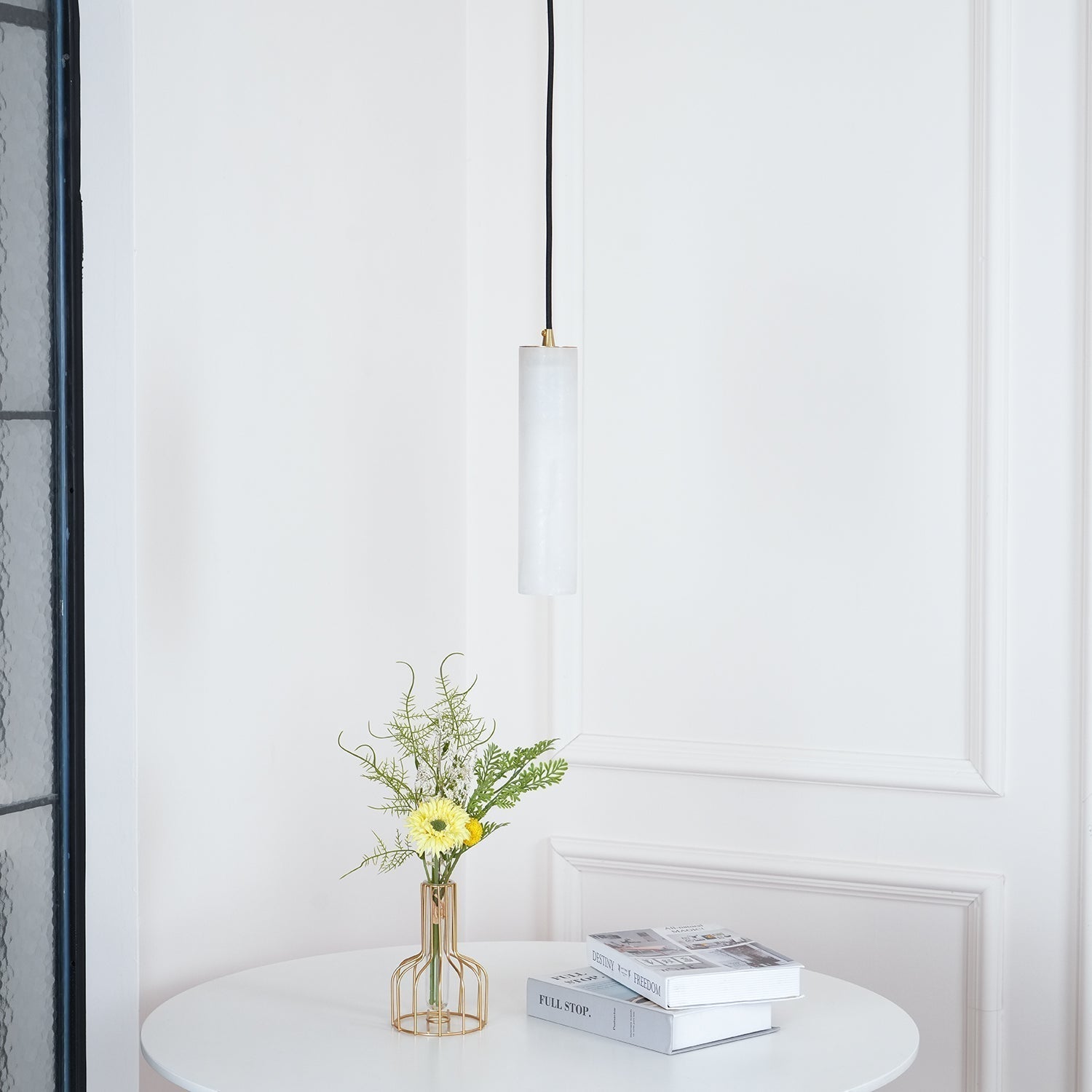 Nyxara Cluster Alabaster Pendant Light Staircase