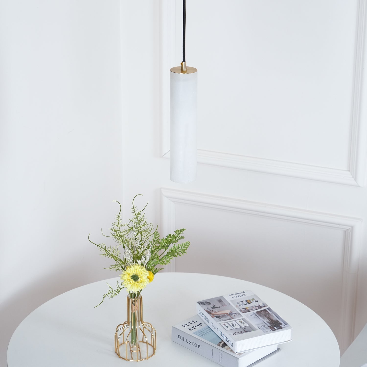Nyxara Cluster Alabaster Pendant Light Staircase