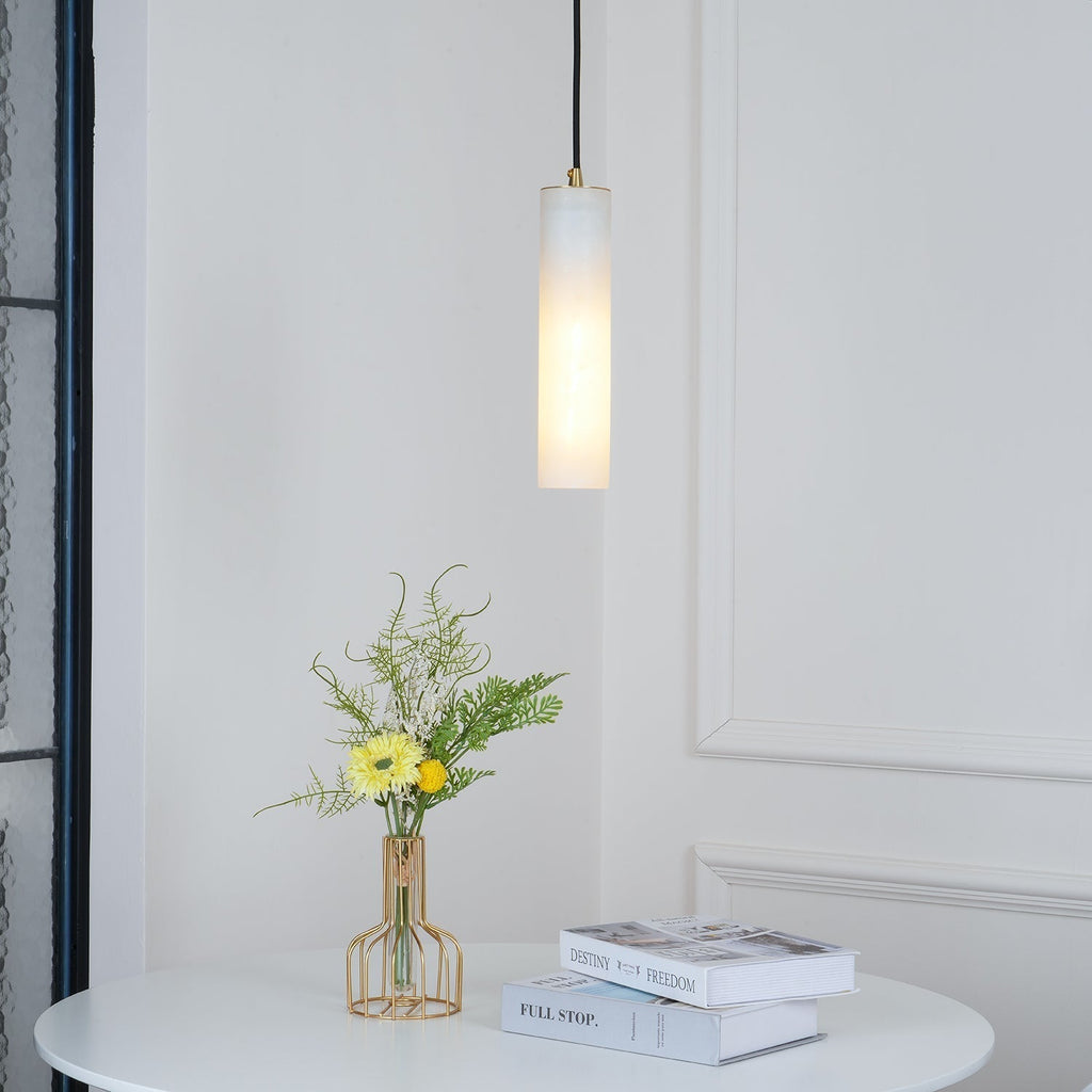 Nyxara Cluster Alabaster Pendant Light Staircase