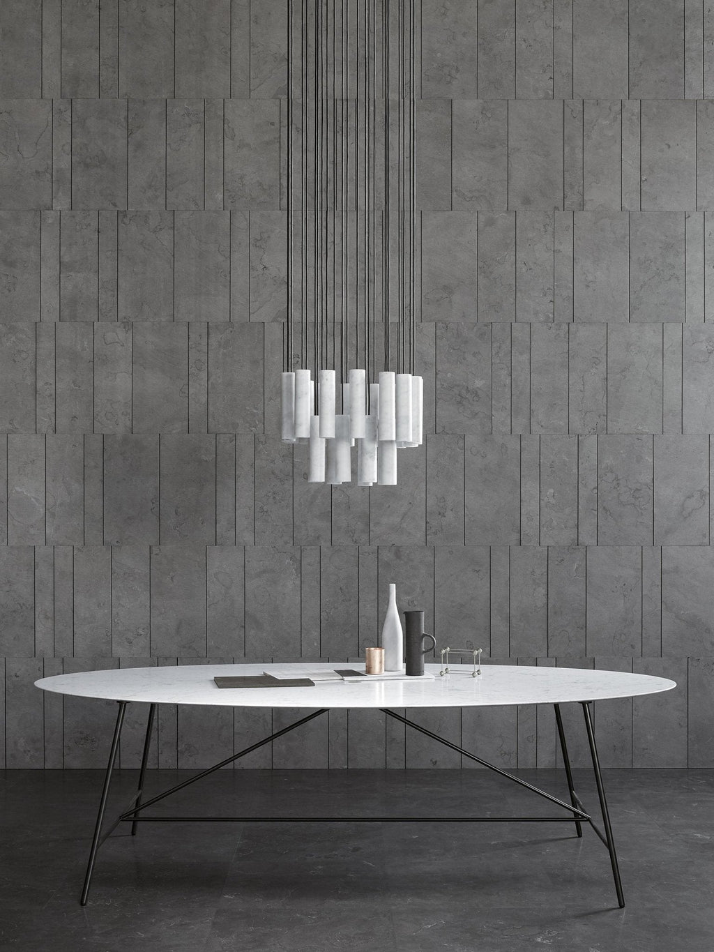 Nyxara Cluster Alabaster Pendant Light Staircase