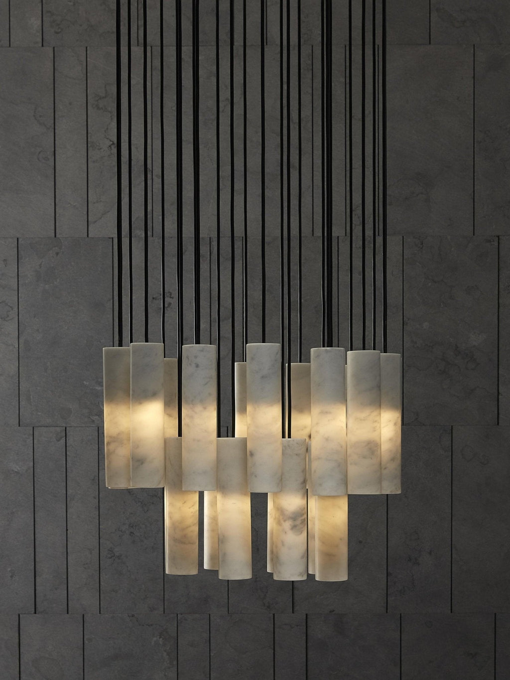 Nyxara Cluster Alabaster Pendant Light Staircase