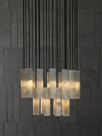 Nyxara Cluster Alabaster Pendant Light Staircase
