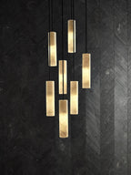 Nyxara Cluster Alabaster Pendant Light Staircase
