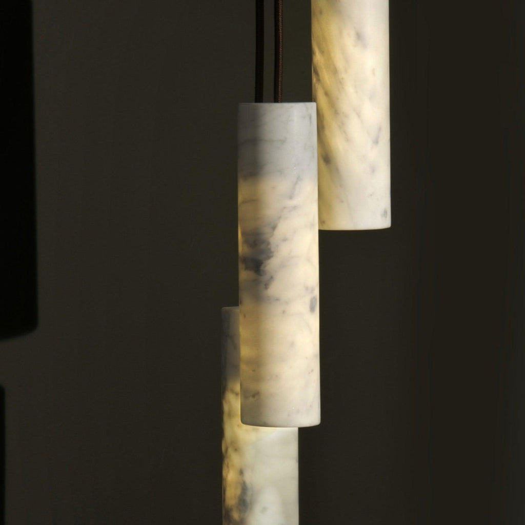 Nyxara Cluster Alabaster Pendant Light Staircase
