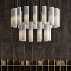 Nyxara Cluster Alabaster Pendant Light Staircase
