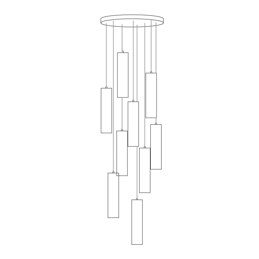 Nyxara Cluster Alabaster Pendant Light Staircase