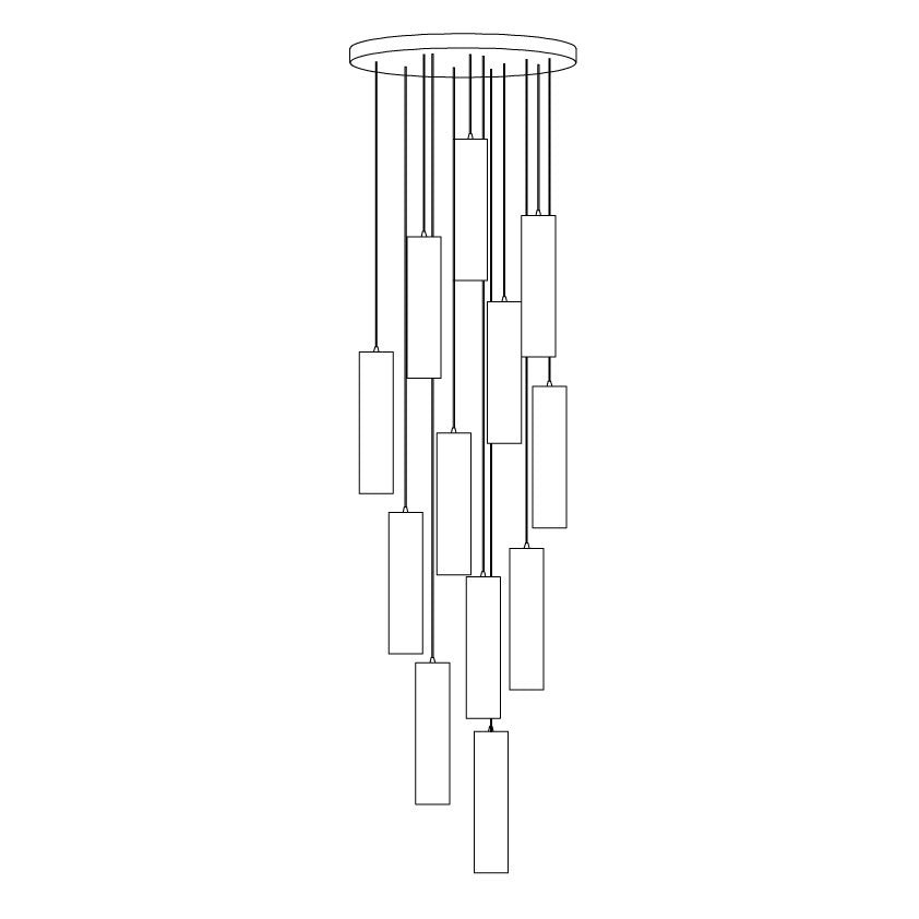 Nyxara Cluster Alabaster Pendant Light Staircase