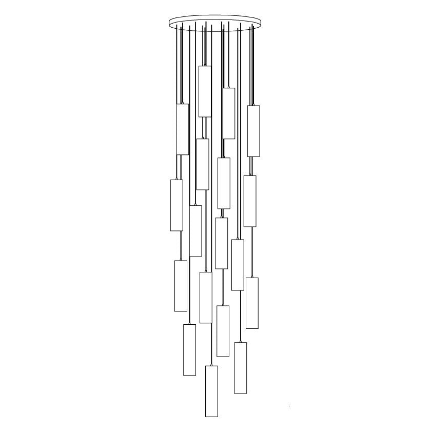 Nyxara Cluster Alabaster Pendant Light Staircase