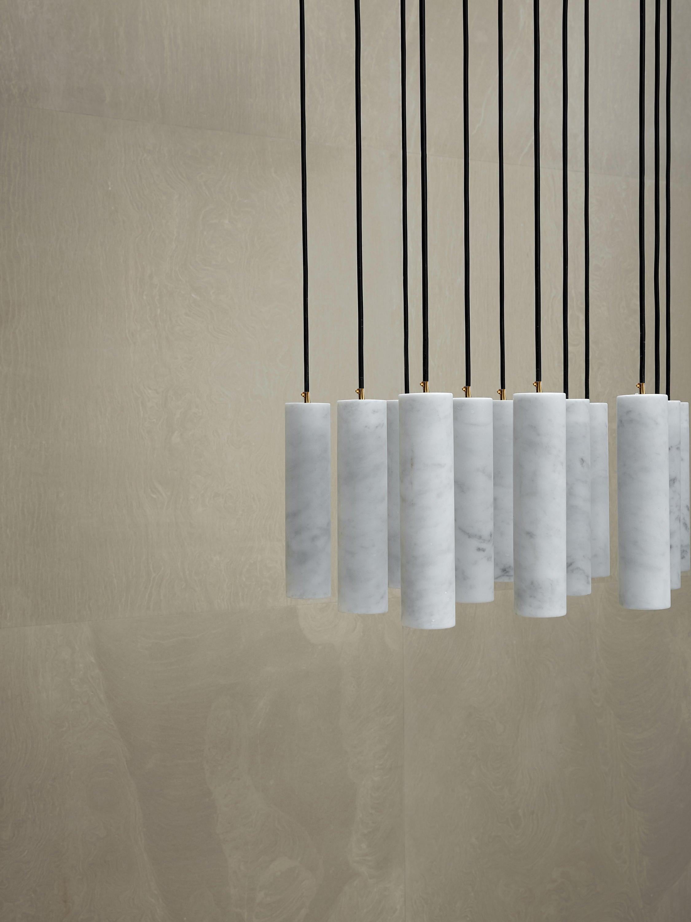 Nyxara Cluster Alabaster Pendant Light Staircase