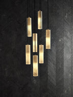 Nyxara Cluster Alabaster Pendant Light Staircase