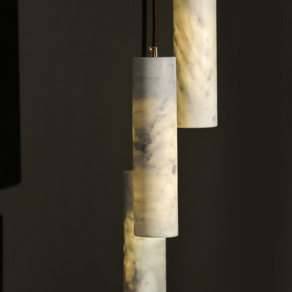 Nyxara Cluster Alabaster Pendant Light Staircase