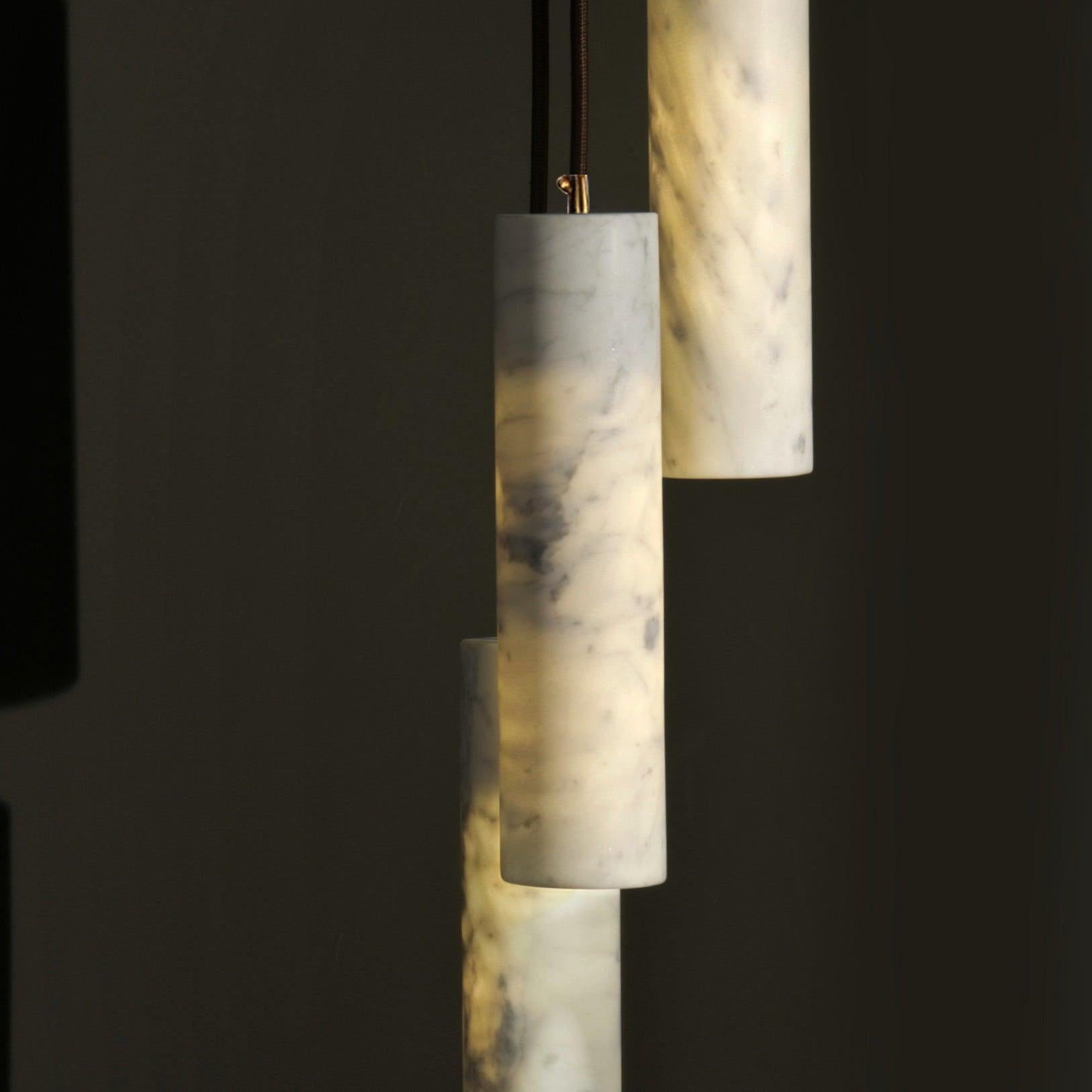 Nyxara Cluster Alabaster Pendant Light Staircase