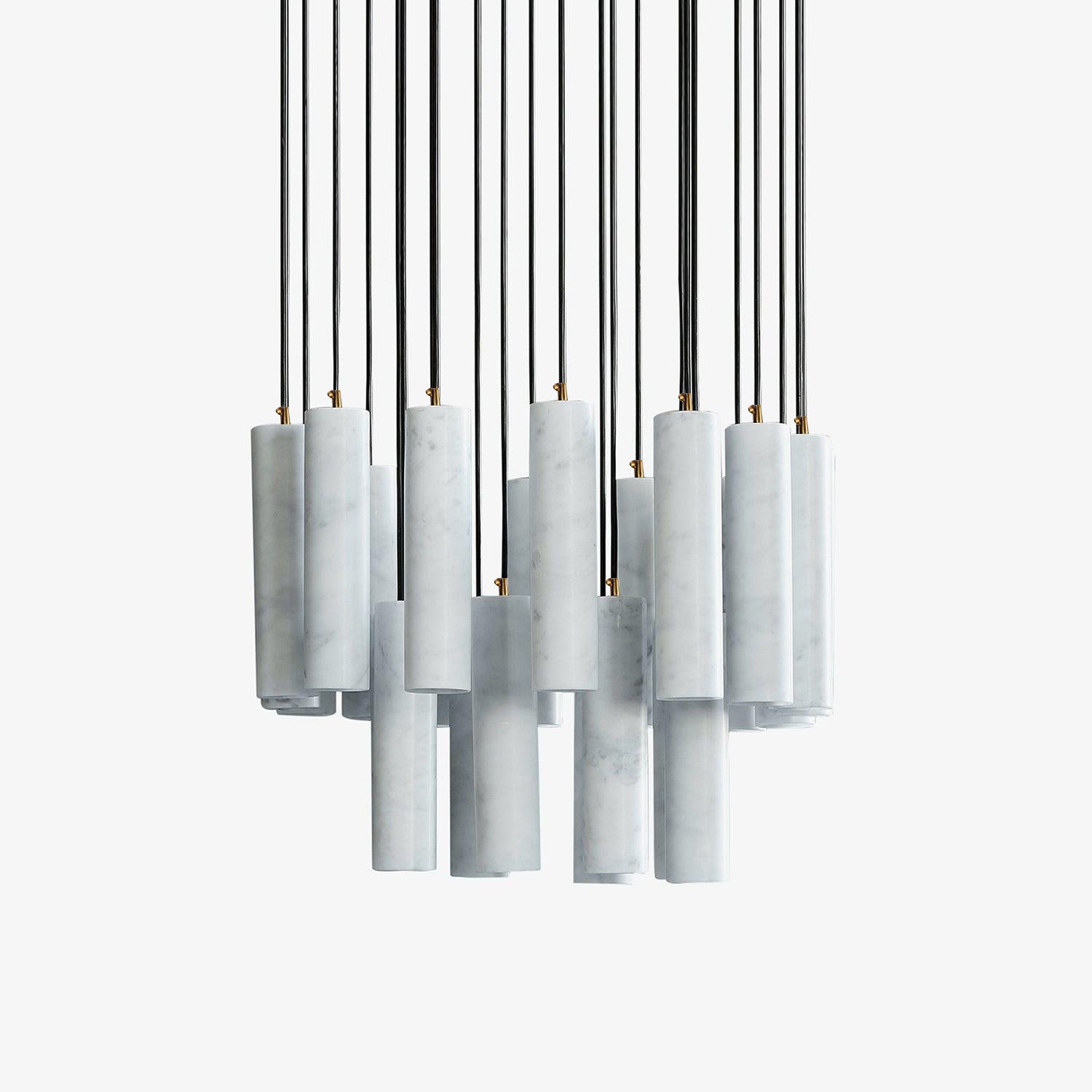 Nyxara Cluster Alabaster Pendant Light Staircase