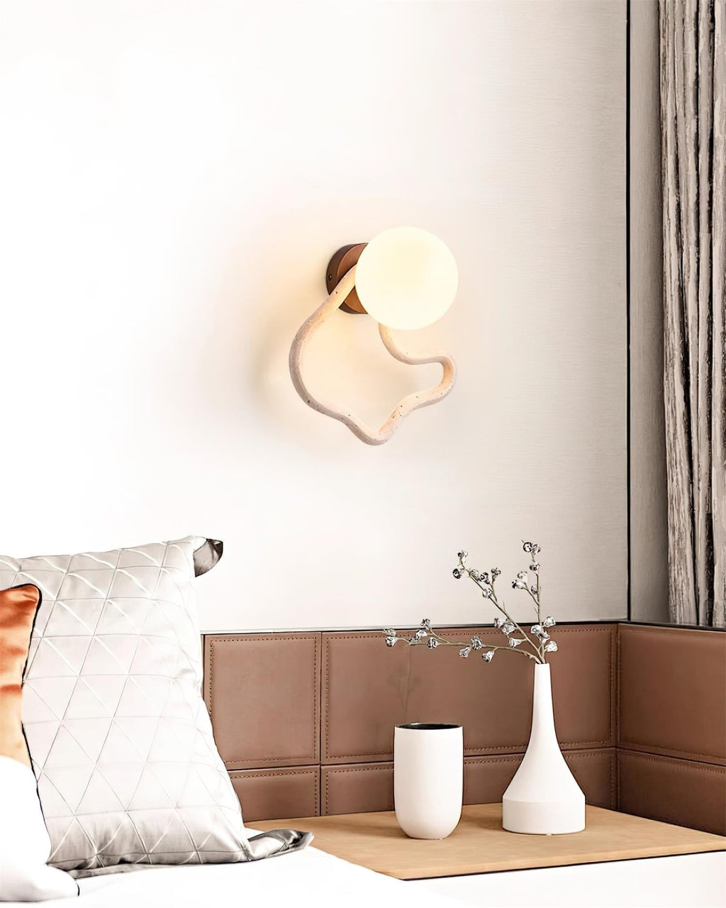 Ritta Cute Wall Lamp  Travertine Wave-like