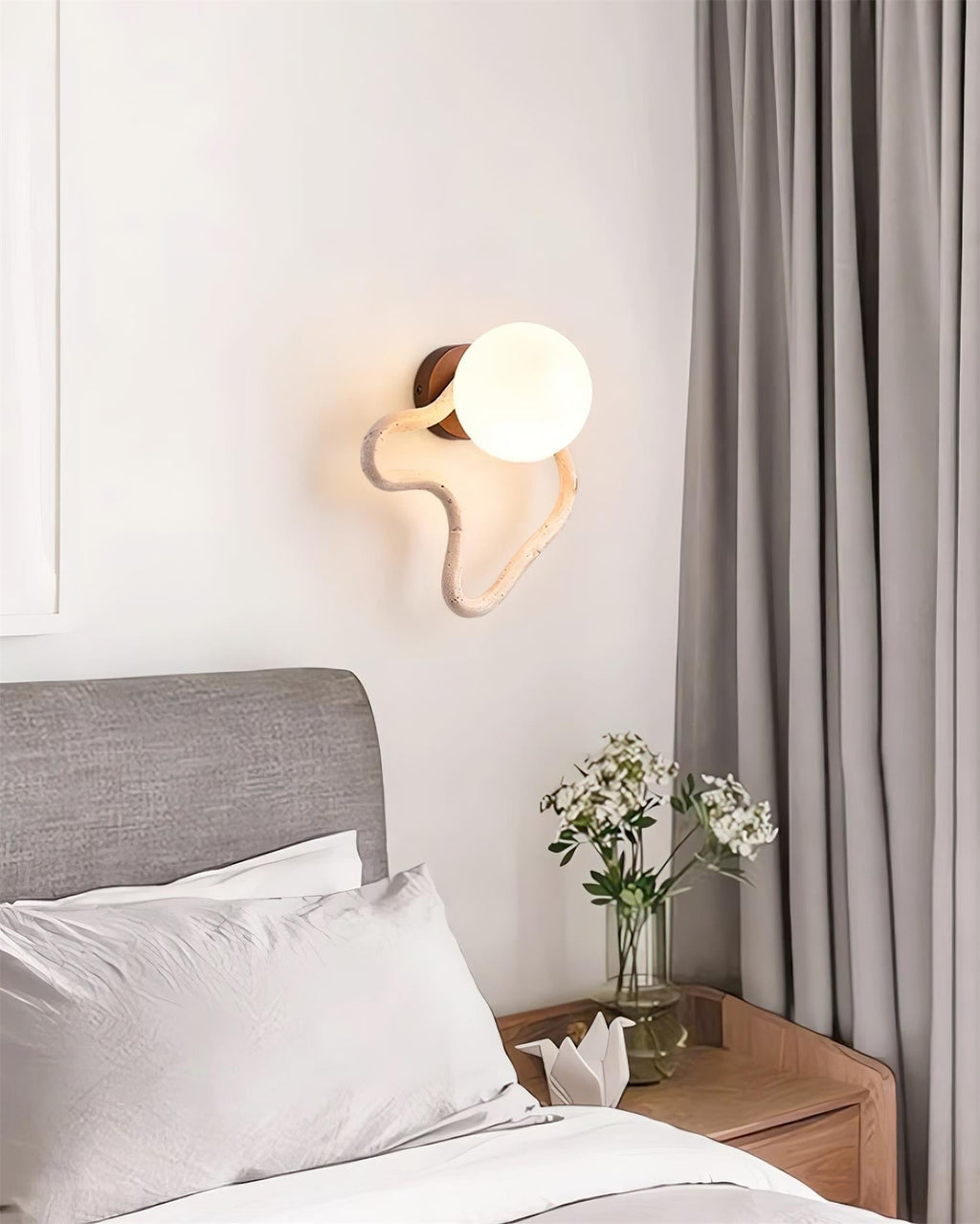 Ritta Cute Wall Lamp  Travertine Wave-like