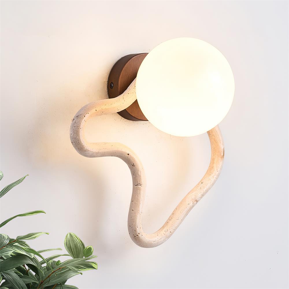 Ritta Cute Wall Lamp  Travertine Wave-like