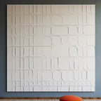 Minimalist Geometric Bas-Relief Wall Art