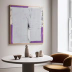 Textured Geometric Oil Painting Purple Black