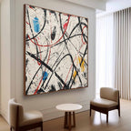 Wall Art Abstract Expressionist Chaotic Hand Drawn