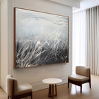 Abstract Textured Monochrome Strokes Oil Painting