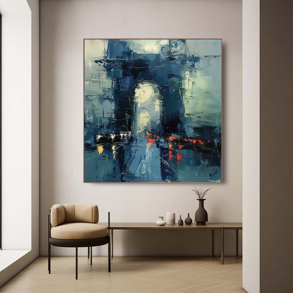 Cityscape Arc de Triomphe Painting Modern Impressionist