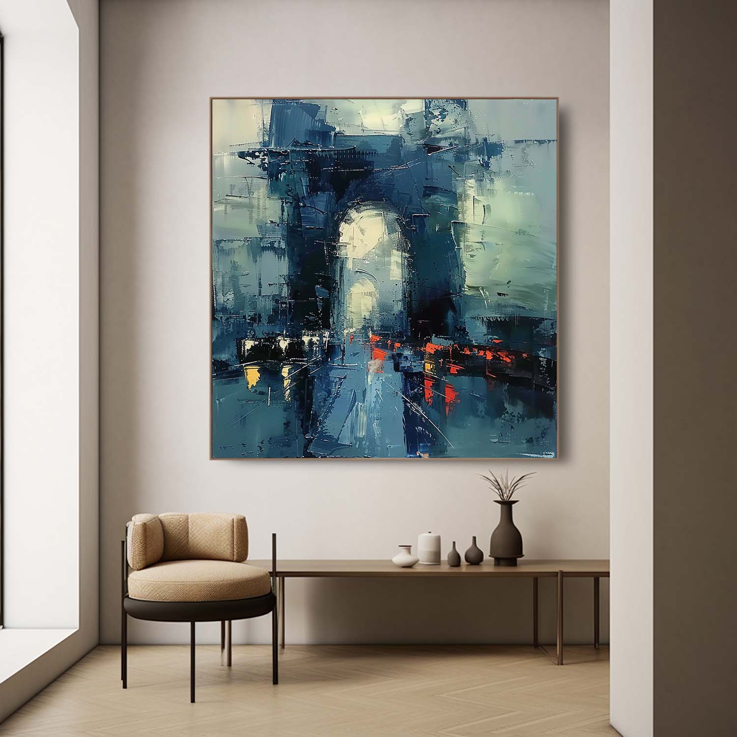 Cityscape Arc de Triomphe Painting Modern Impressionist