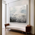 Textured Monochrome Strokes Oil Painting Framed Sleek
