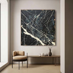 Textured Splatter Expressionist Art Black White Bold