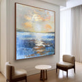 Coastal Sunset Impasto Oil Painting
