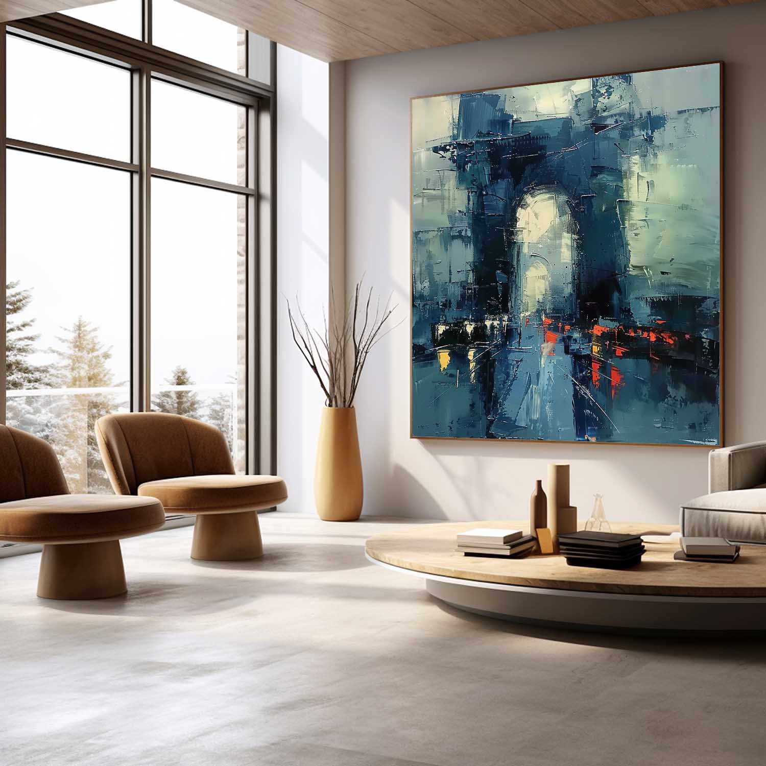 Cityscape Arc de Triomphe Painting Modern Impressionist