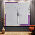 Textured Geometric Oil Painting Purple Black