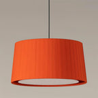 Pendant Light Pleated Fabric Drum