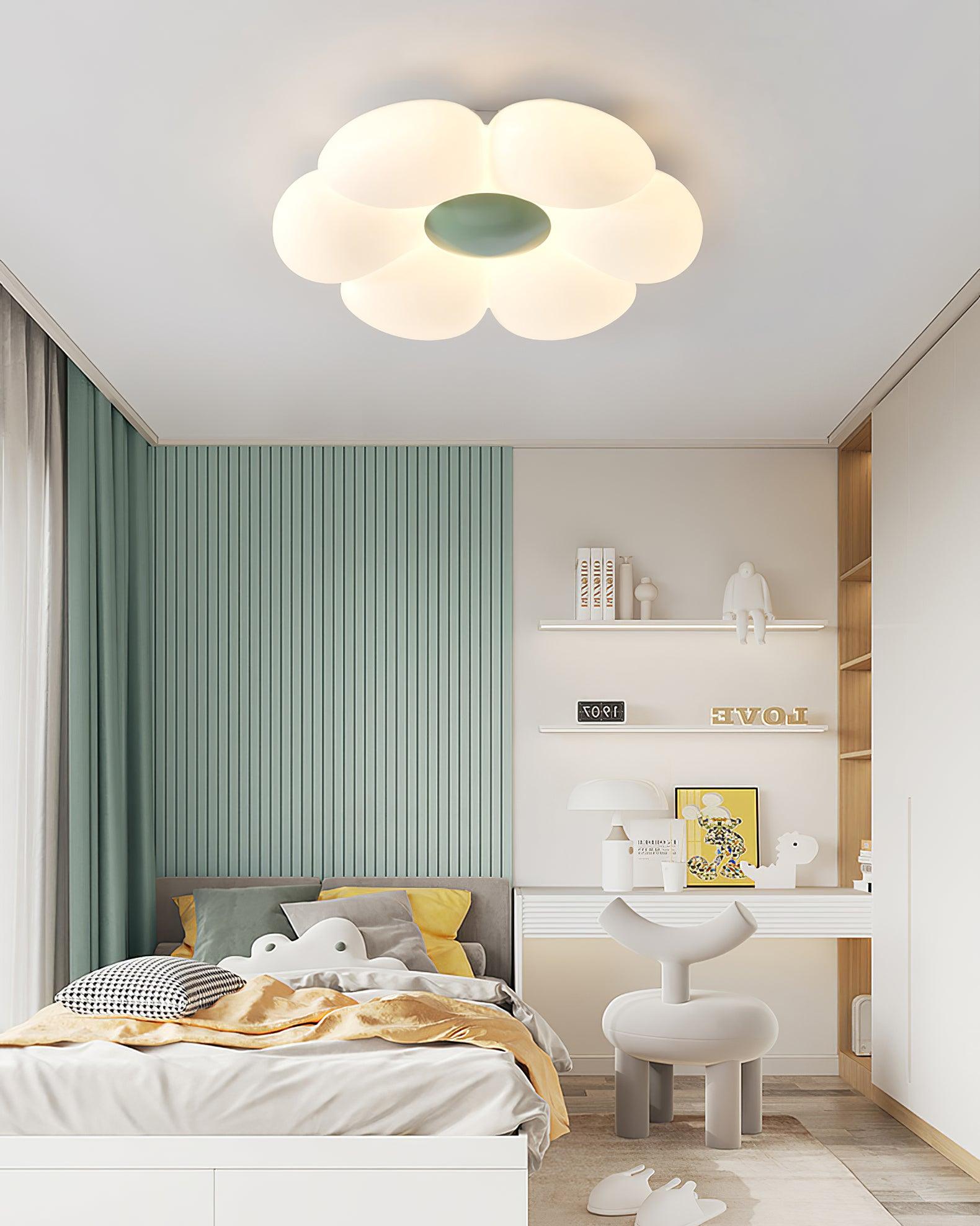 Solara Ceiling Lamp Six-Leaf Flower for Kids Room