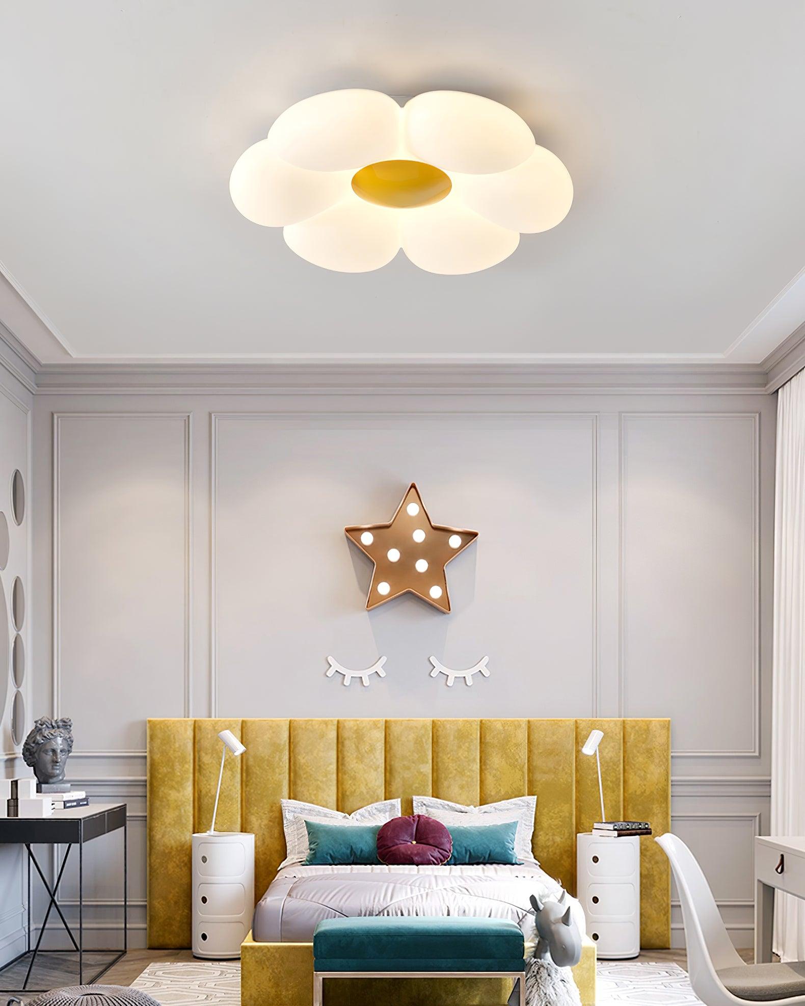 Solara Ceiling Lamp Six-Leaf Flower for Kids Room