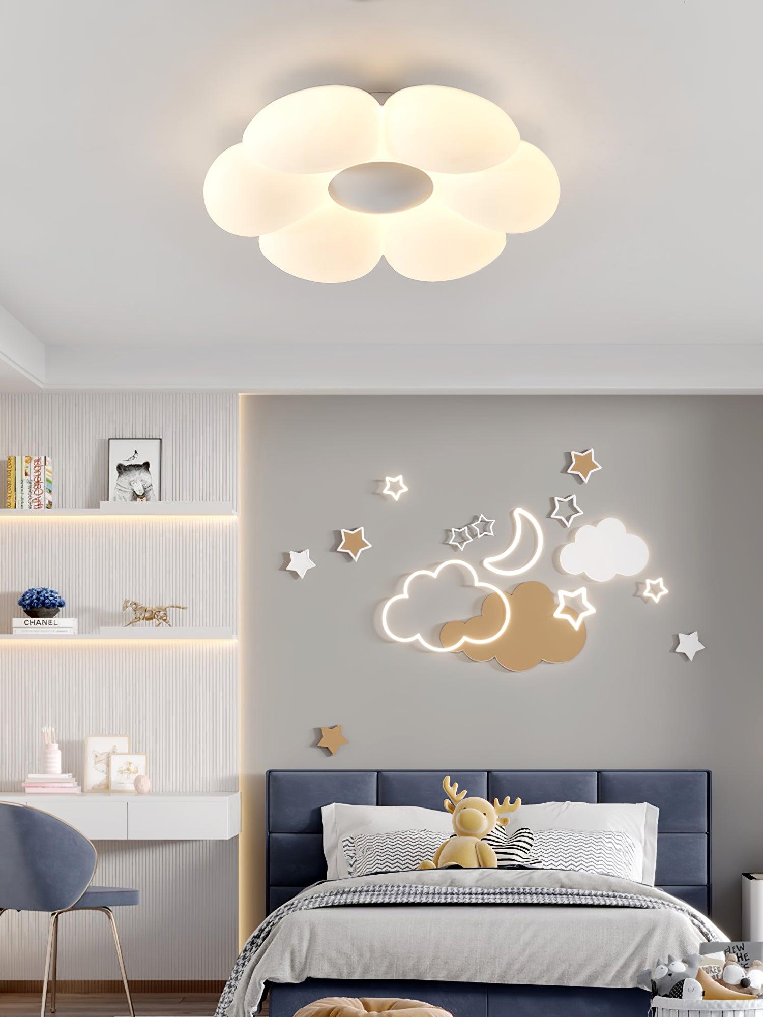 Solara Ceiling Lamp Six-Leaf Flower for Kids Room
