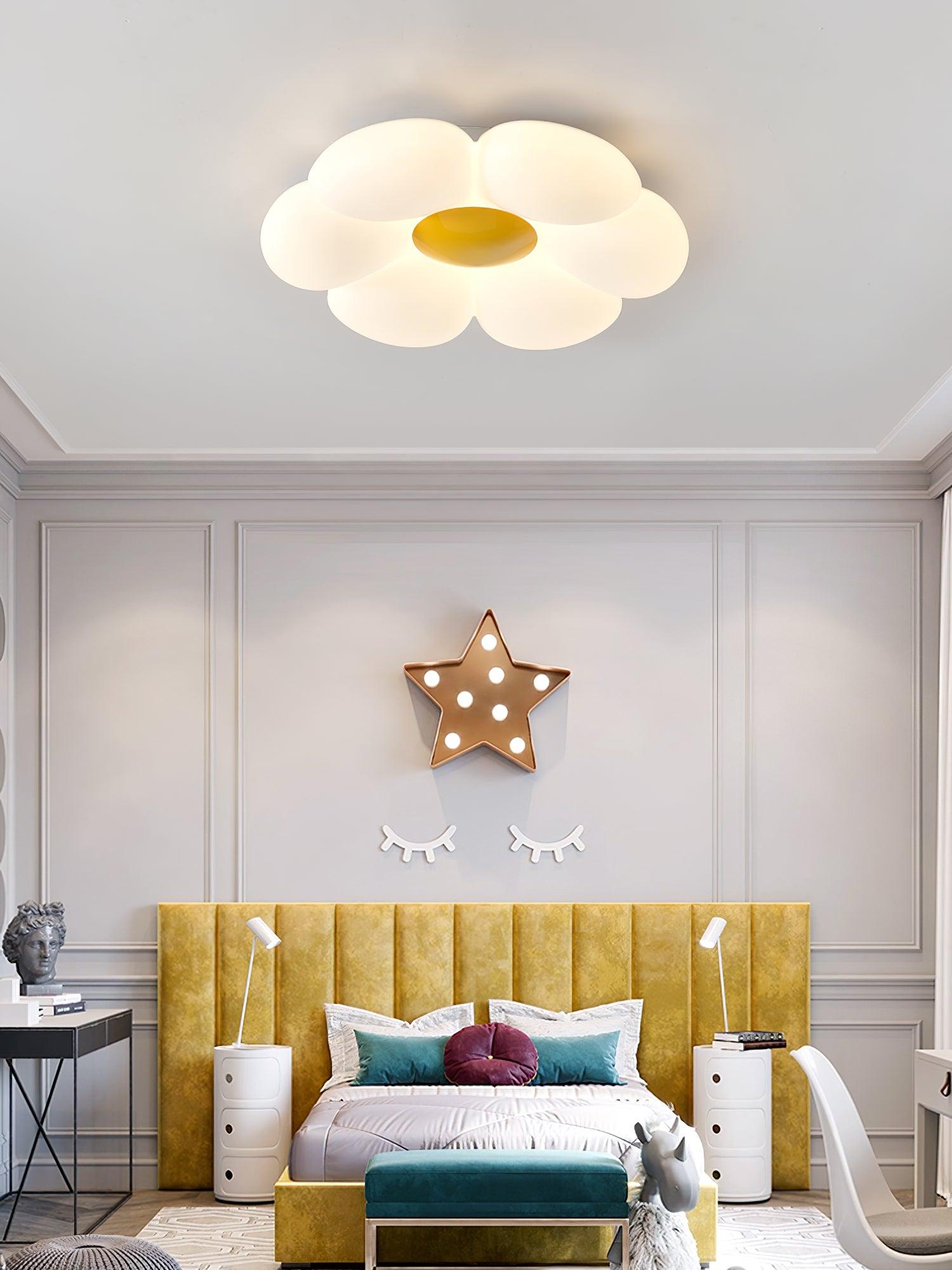 Solara Ceiling Lamp Six-Leaf Flower for Kids Room