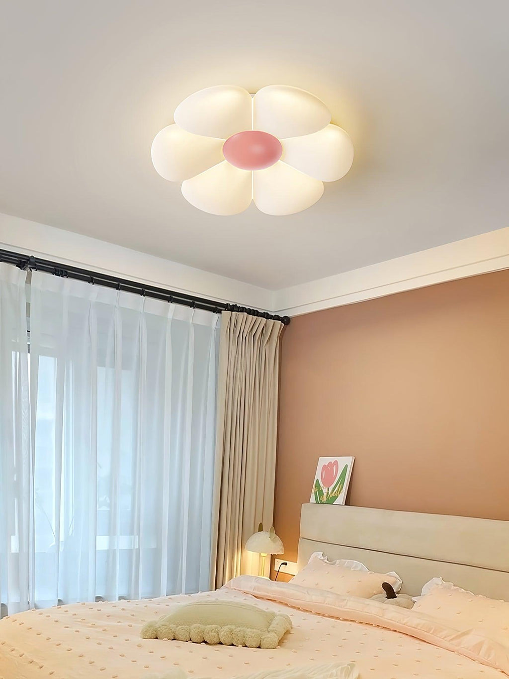 Solara Ceiling Lamp Six-Leaf Flower for Kids Room
