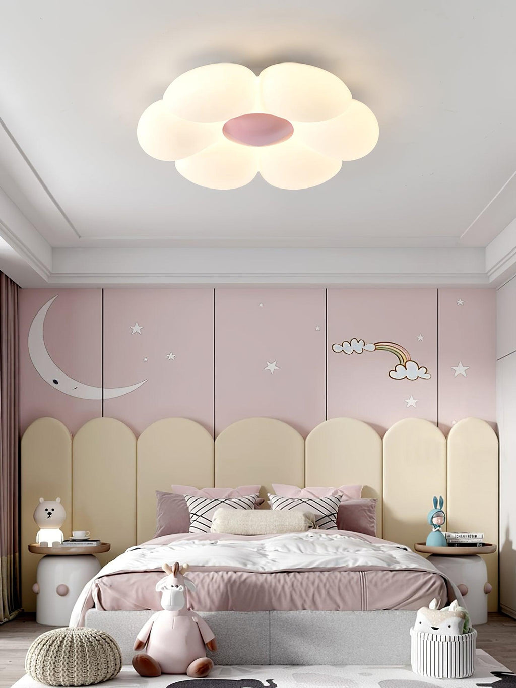 Solara Ceiling Lamp Six-Leaf Flower for Kids Room
