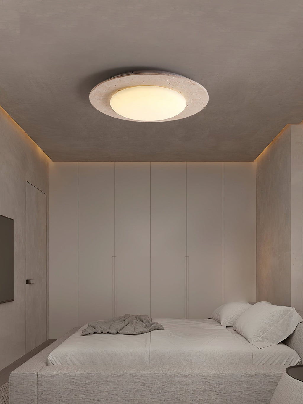 Arsoror Ceiling Light Recessed in Travertine - Kingsley Beaumont