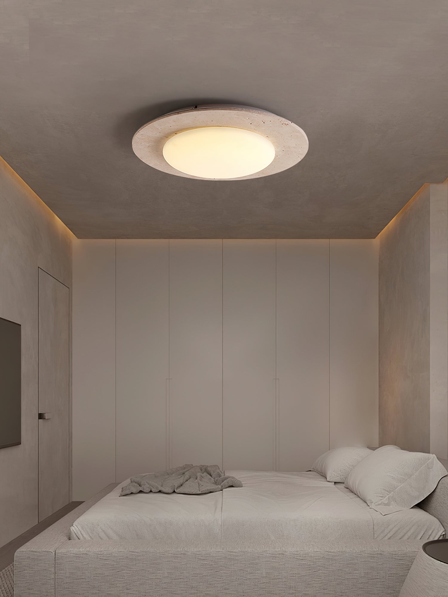 Arsoror Ceiling Light Recessed in Travertine - Kingsley Beaumont