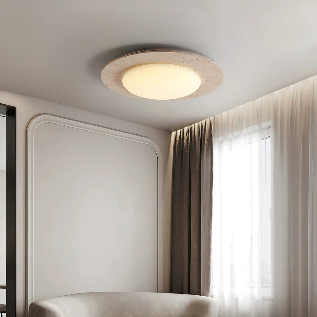 Arsoror Ceiling Light Recessed in Travertine - Kingsley Beaumont