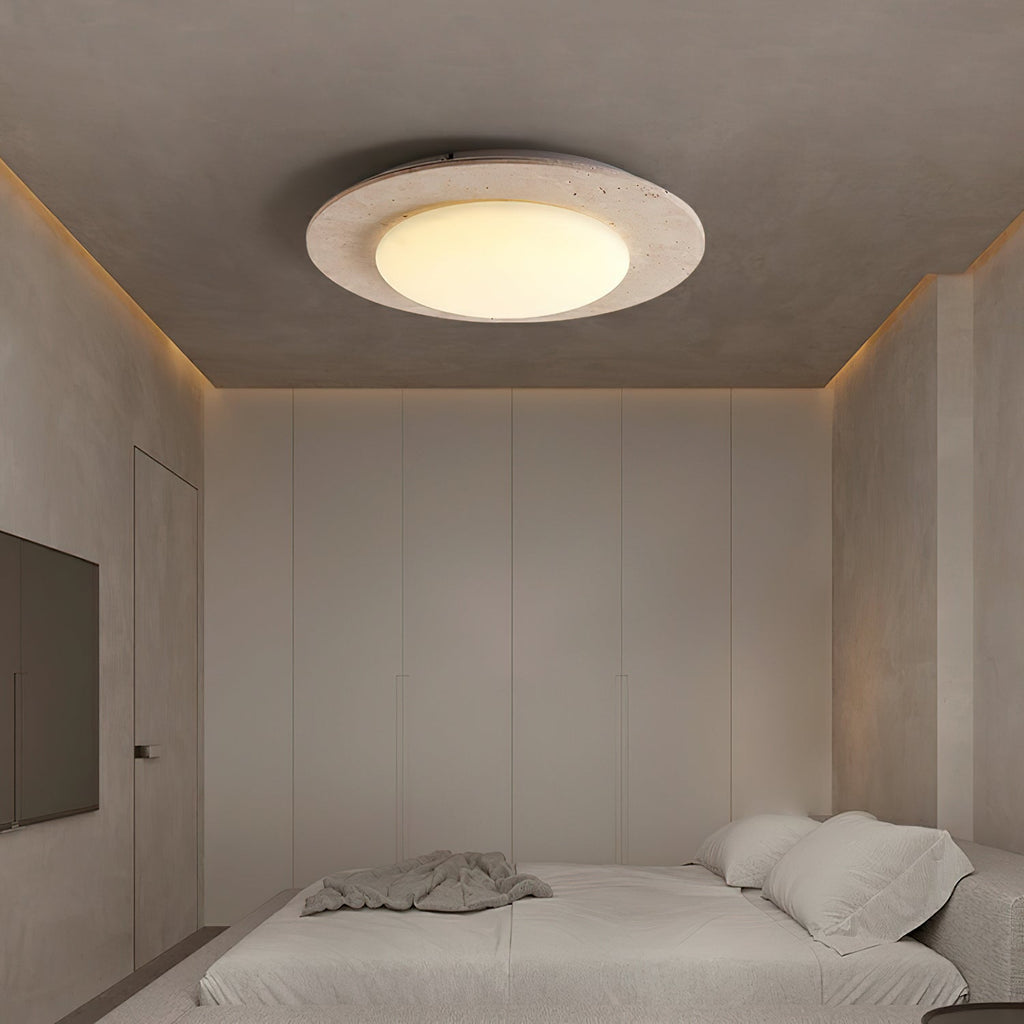 Arsoror Ceiling Light Recessed in Travertine - Kingsley Beaumont