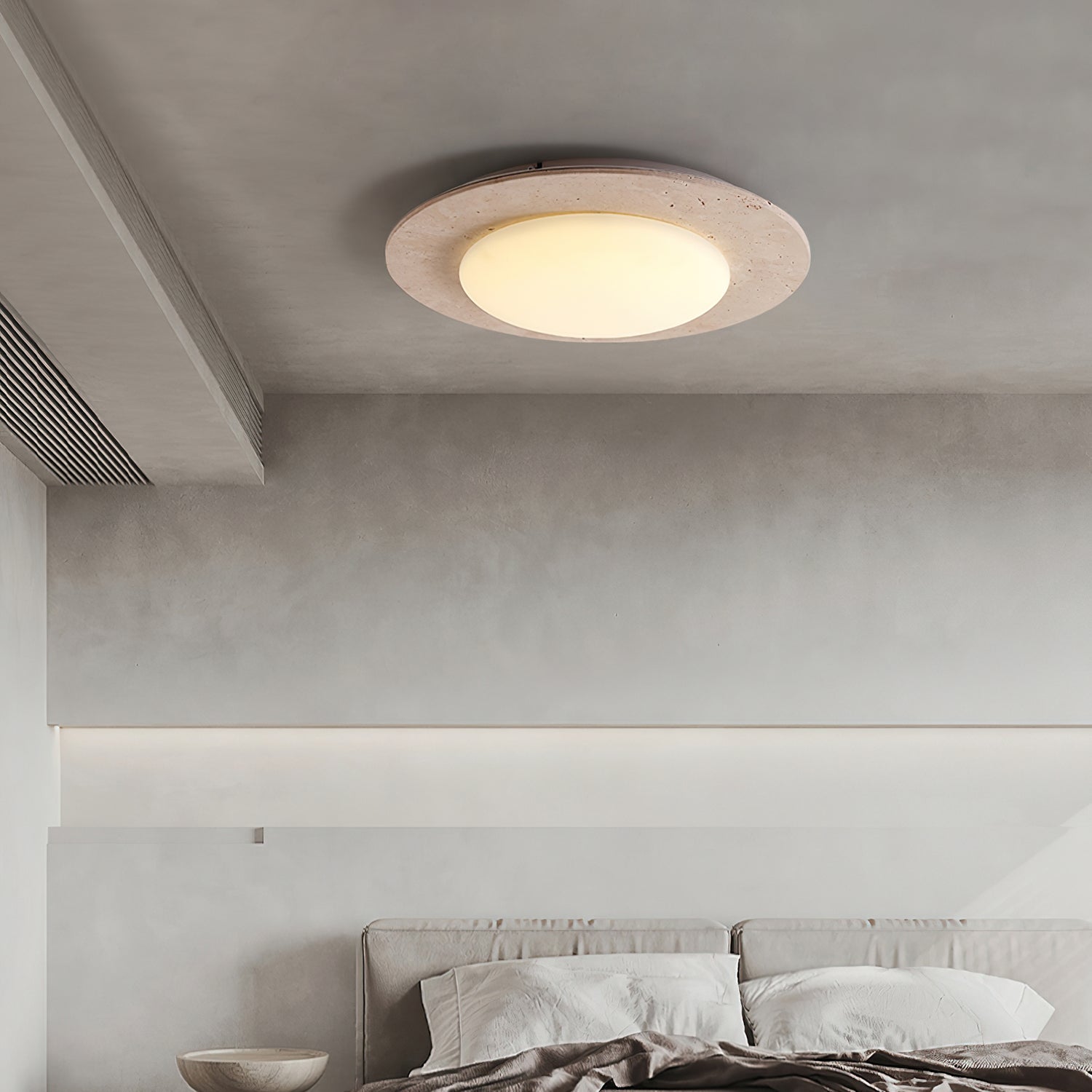 Arsoror Ceiling Light Recessed in Travertine - Kingsley Beaumont