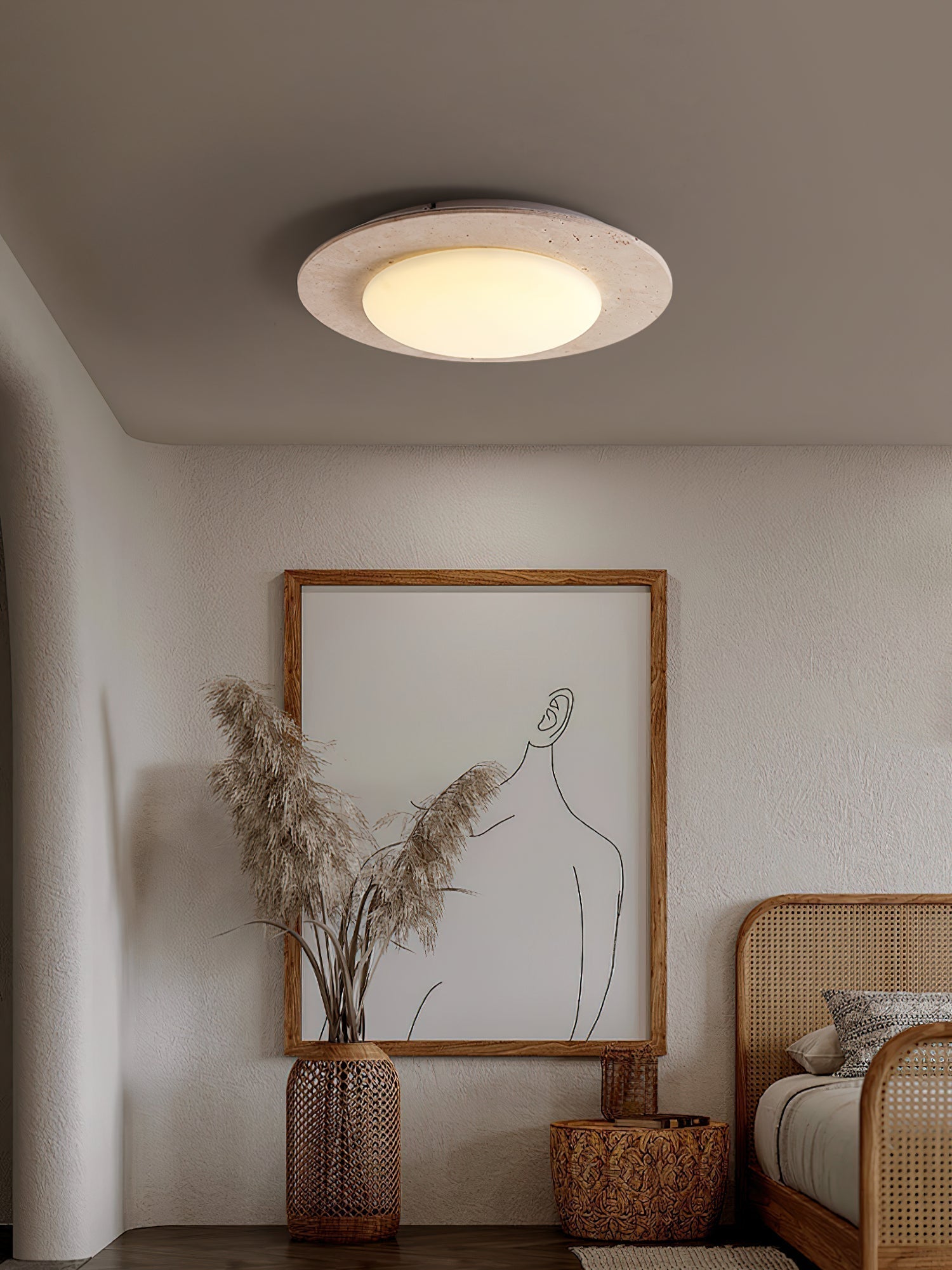 Arsoror Ceiling Light Recessed in Travertine - Kingsley Beaumont