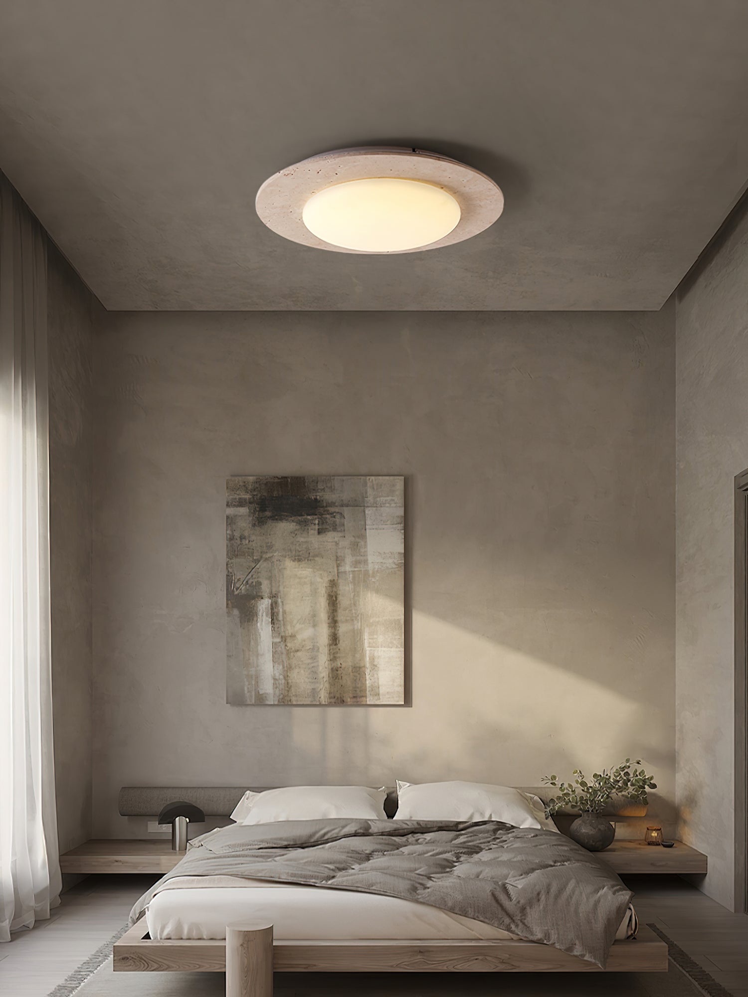 Arsoror Ceiling Light Recessed in Travertine - Kingsley Beaumont