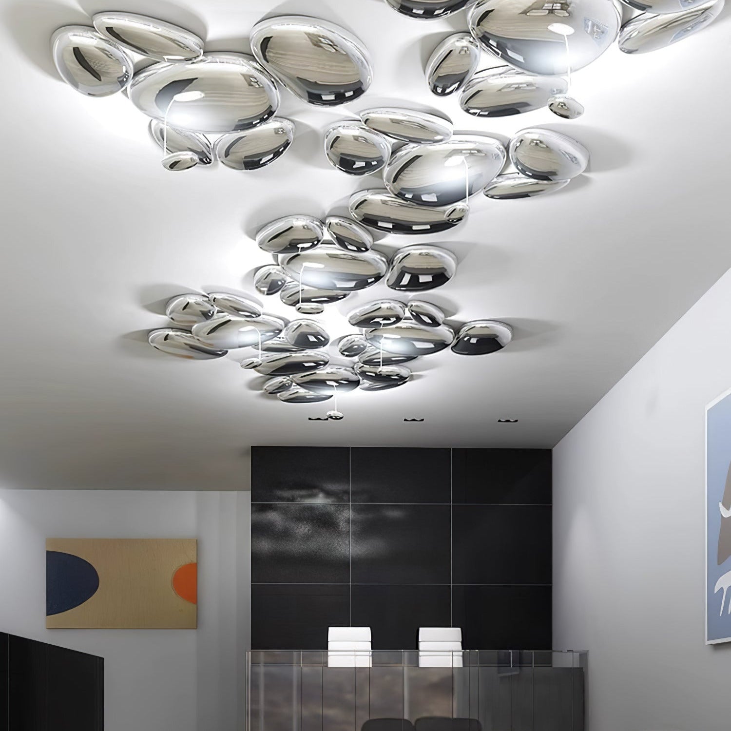 Lava Contemporary Skydro Ceiling Light Smoke Gray