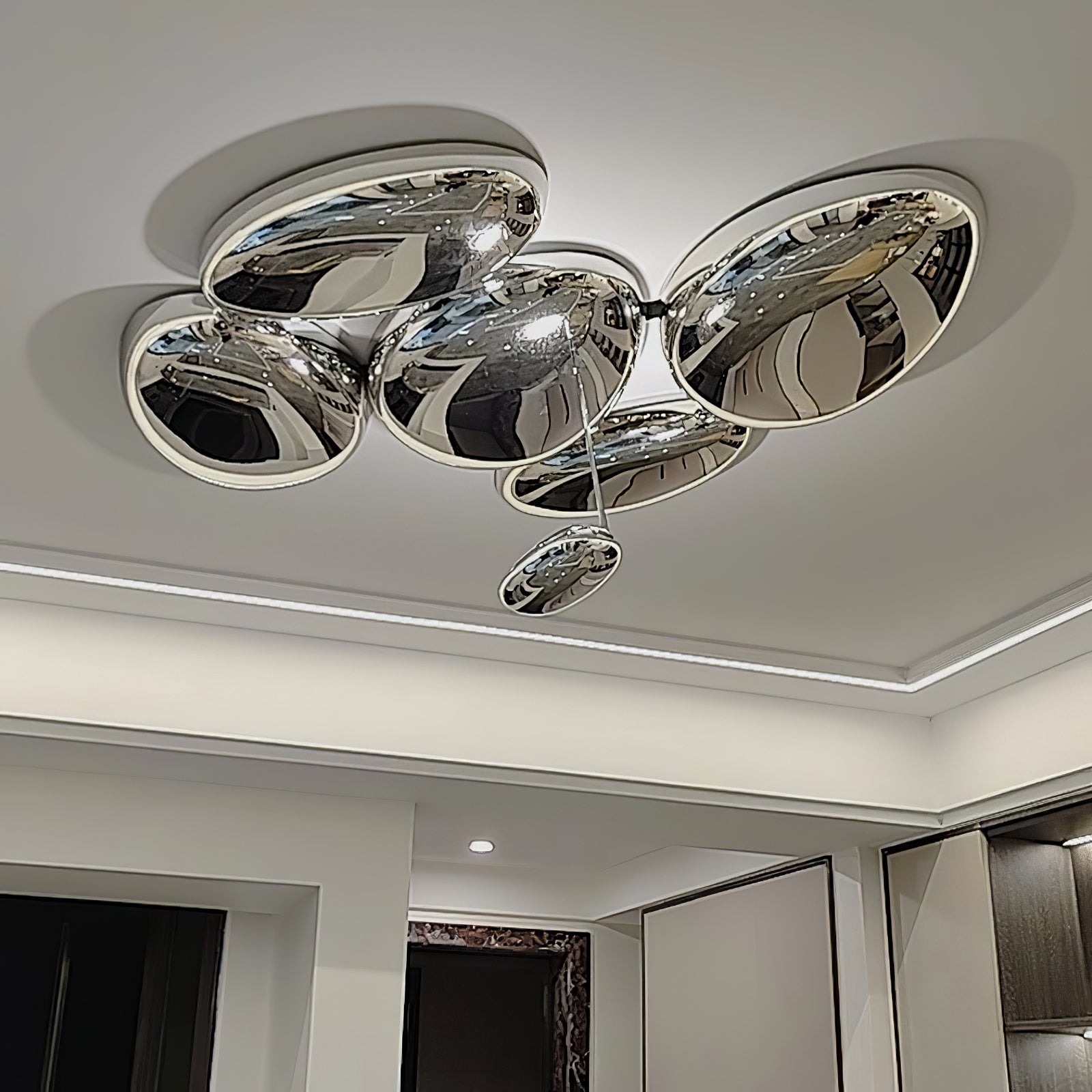 Lava Contemporary Skydro Ceiling Light Smoke Gray