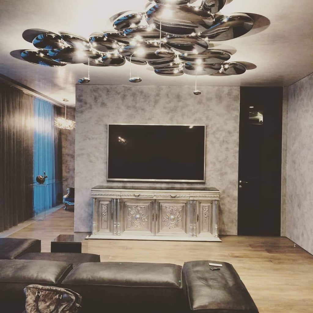 Lava Contemporary Skydro Ceiling Light Smoke Gray