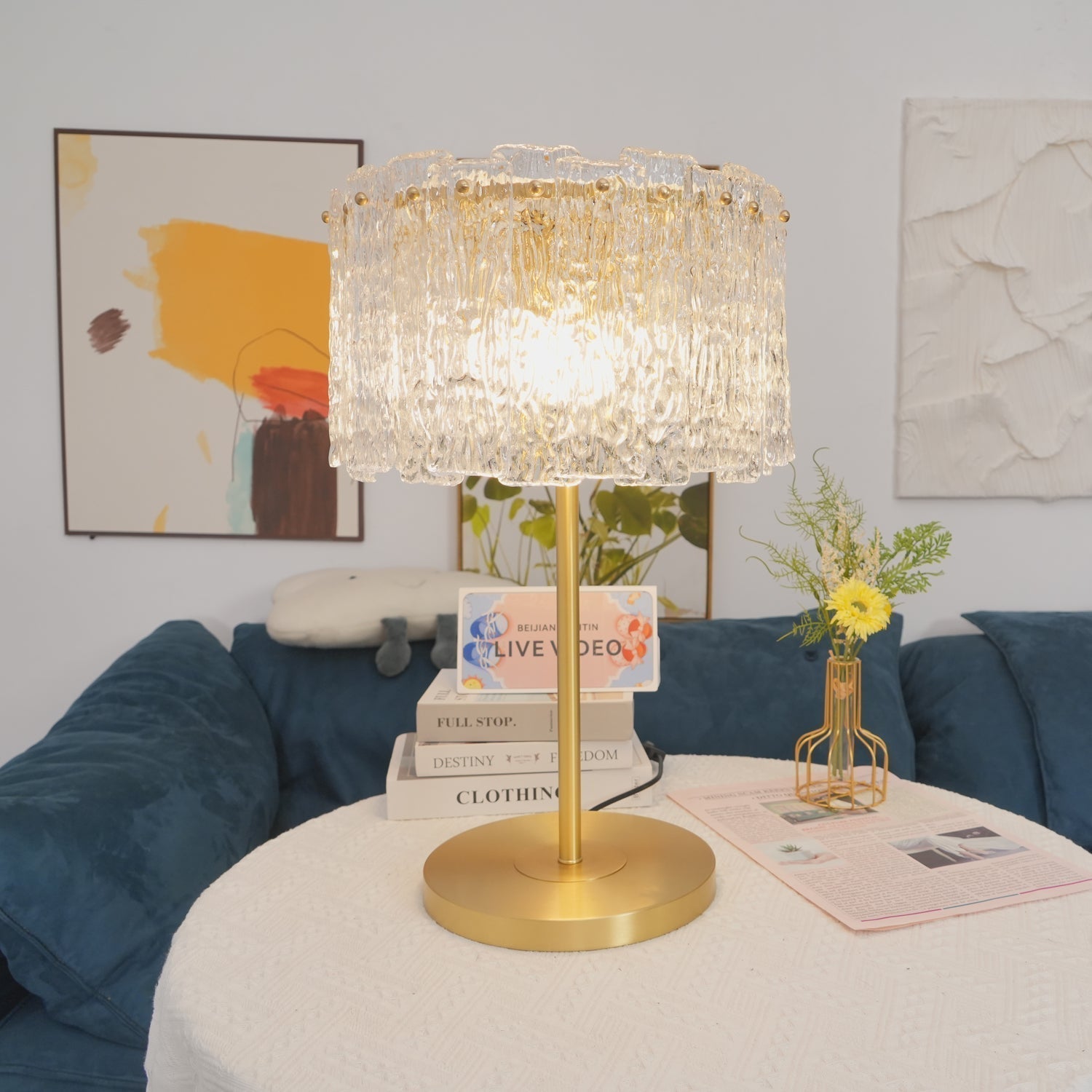 Erliren Crystal Table Lamp