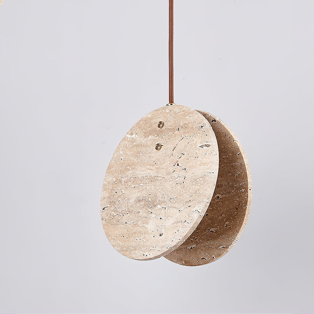 Lunarae Crescent Travertine Pendant Light